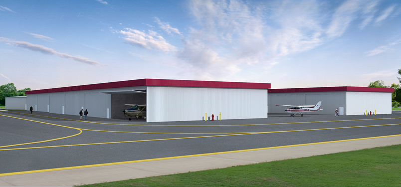 Hayward Hangars - Airplane Hangar Rendering Hayward Hangars - Airplane Hangar Rendering